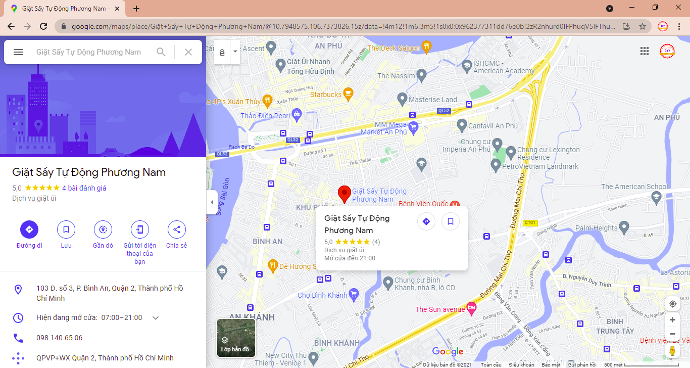 Hướng dẫn chi tiết làm marketing Google maps 2021 cho tiệm giặt sấy