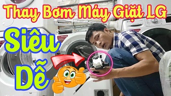 Thay Bơm Xả Máy Giặt LG cửa trước-Tháo Máy Giặt LG lồng ngang