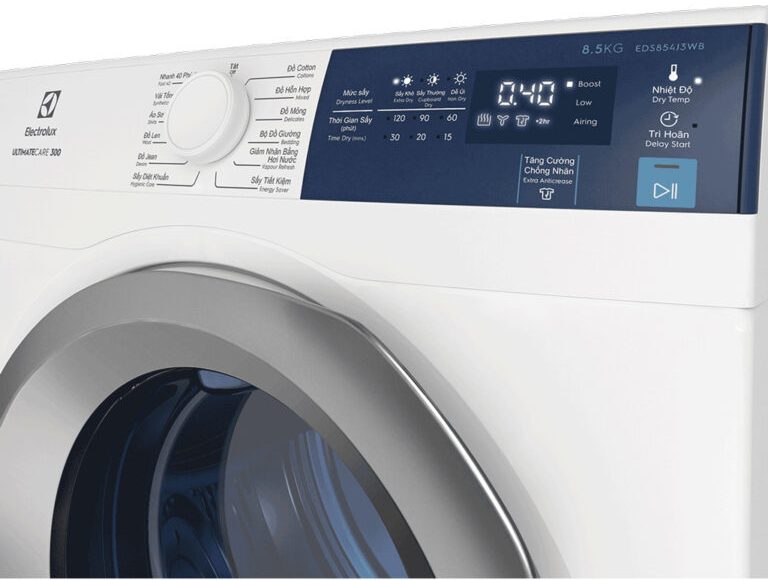 Hướng dẫn xử lý mở khóa máy sấy Electrolux bảng điều khiển xuất hiện LOC