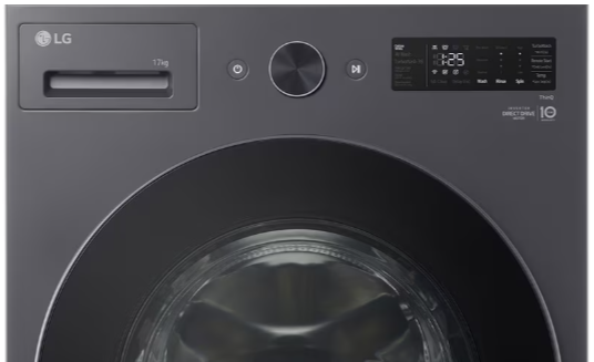 Máy giặt lồng ngang LG AI DD™ Inverter 17kg màu đen F2517SNTG-Giặt Chăn Mềm, Topper tầm trung