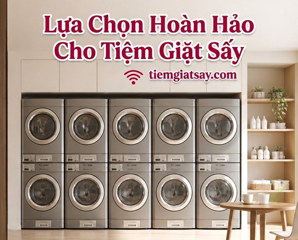Khám phá giải pháp giặt sấy công nghiệp từ LG – sự kết hợp hoàn hảo giữa độ bền bỉ, tiết kiệm điện năng và thiết kế tối ưu không gian cho tiệm giặt sấy của bạn.