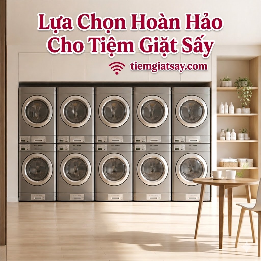 Khám phá giải pháp giặt sấy công nghiệp từ LG – sự kết hợp hoàn hảo giữa độ bền bỉ, tiết kiệm điện năng và thiết kế tối ưu không gian cho tiệm giặt sấy của bạn.